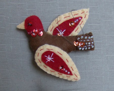 snowbird-red on cream