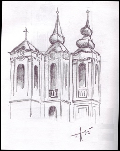 church towers sketch