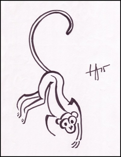 monkey zodiac drawing
