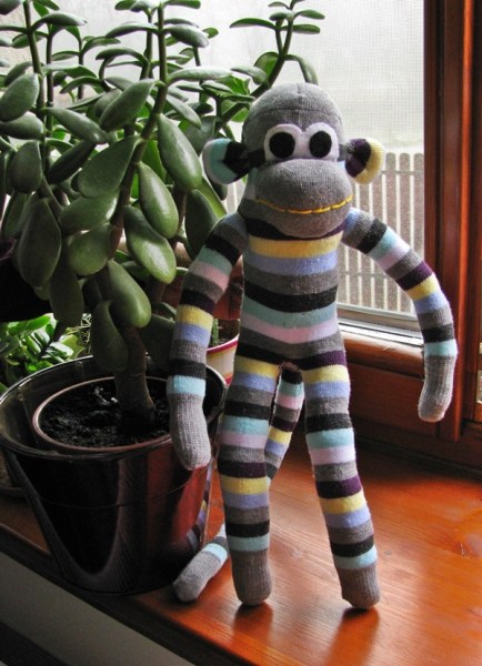 sock monkey with baobab