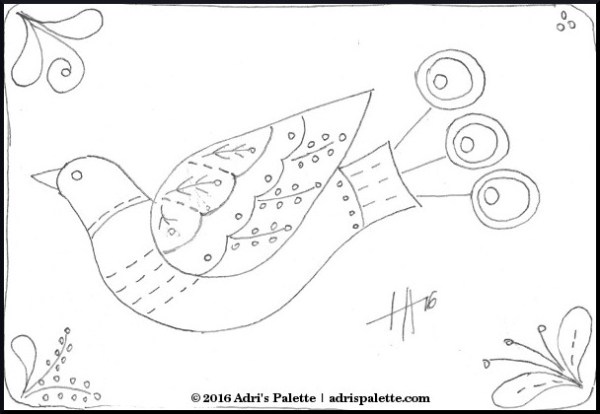 bird embroidery design