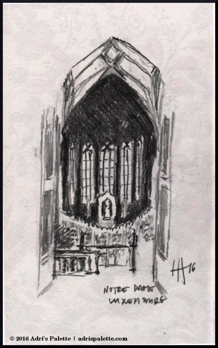 notre dame altar sketch