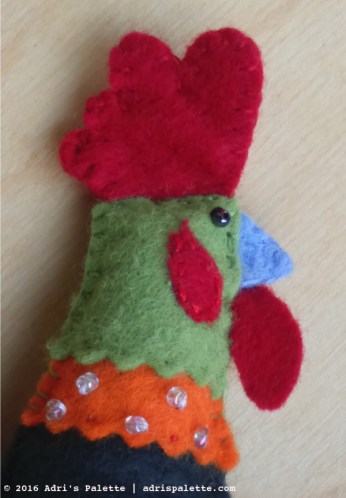 rooster felt head