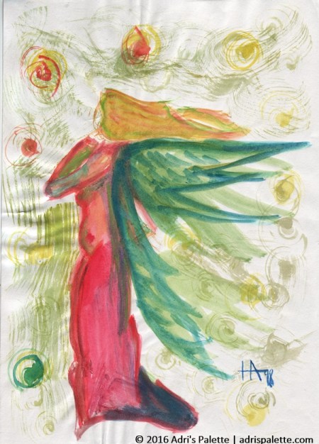 watercolor angel