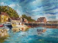 Padstow harbor and three&nbsp;ships